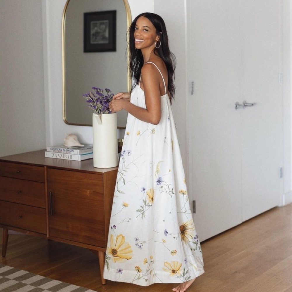 LAST DAY - H&M Wildflower Linen Blend Floral Dress